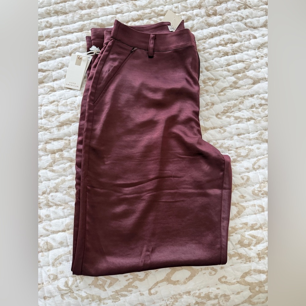 Good American satin trousers, Size 4/27. New!